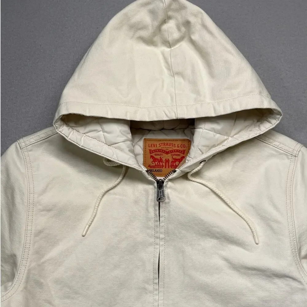 Levi's Men's Workwear Potrero Jacket, Chalky White Small $128